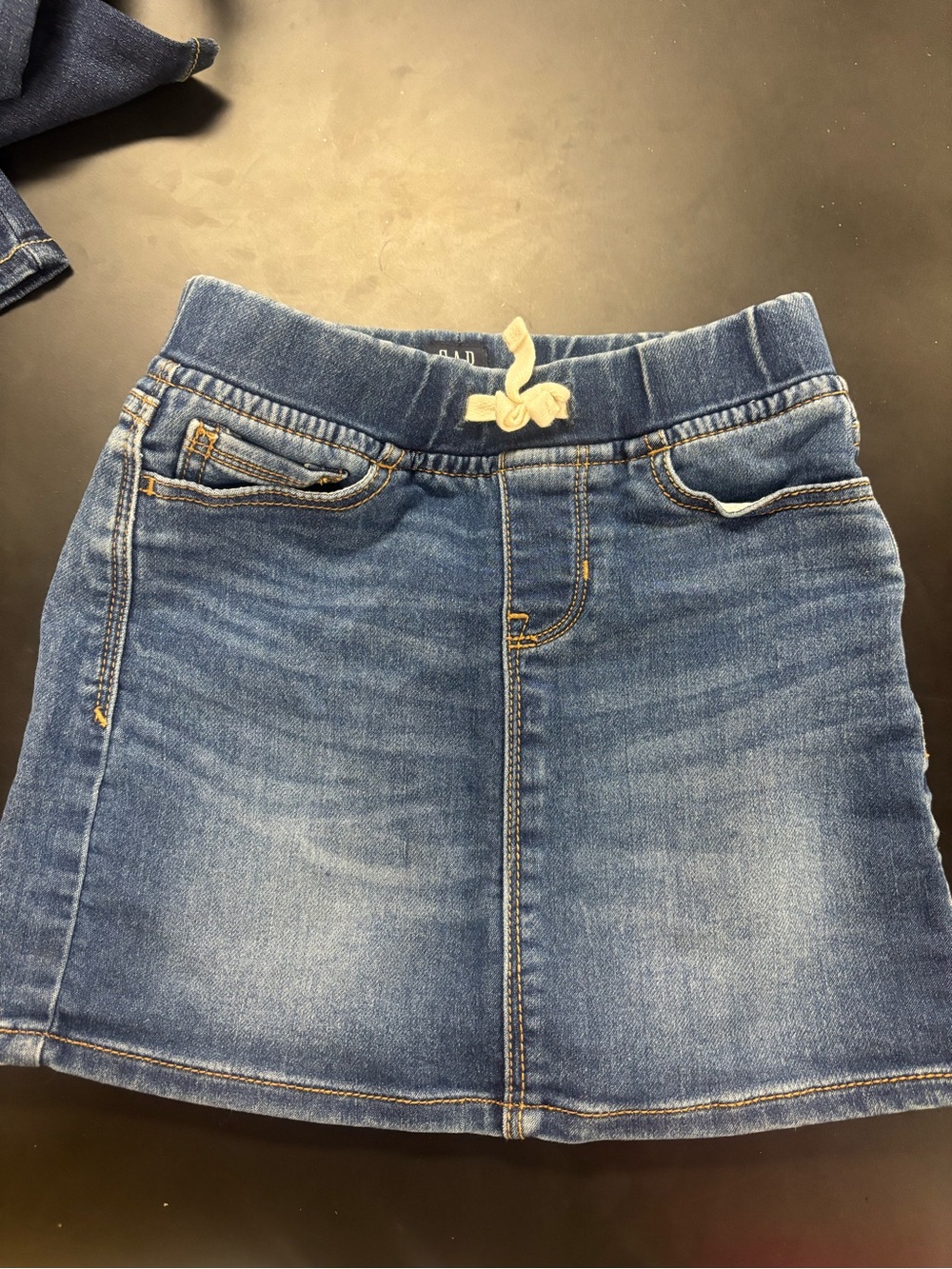 GAP Girls Blue Denim Skirt with Drawstring